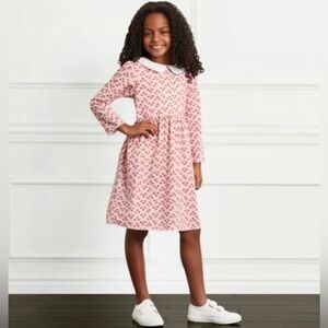 Hill House The Tiny Lottie Pink Spaced Floral Girls Cotton dress size 11/12Y NWT